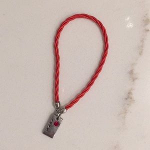 ❤️ Red String Bracelet with Silver LOVE Pendant ❤️